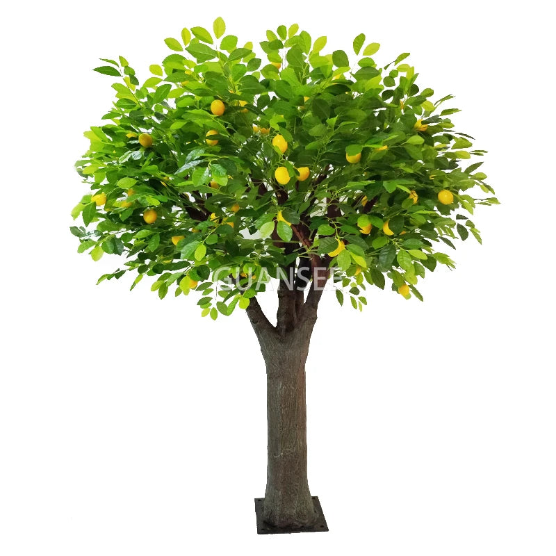 Fashion Decoration Lifelike Tropical Lemon Fruits 170cm Artificial Lemon Tree for Home Office Hotel Decoration
