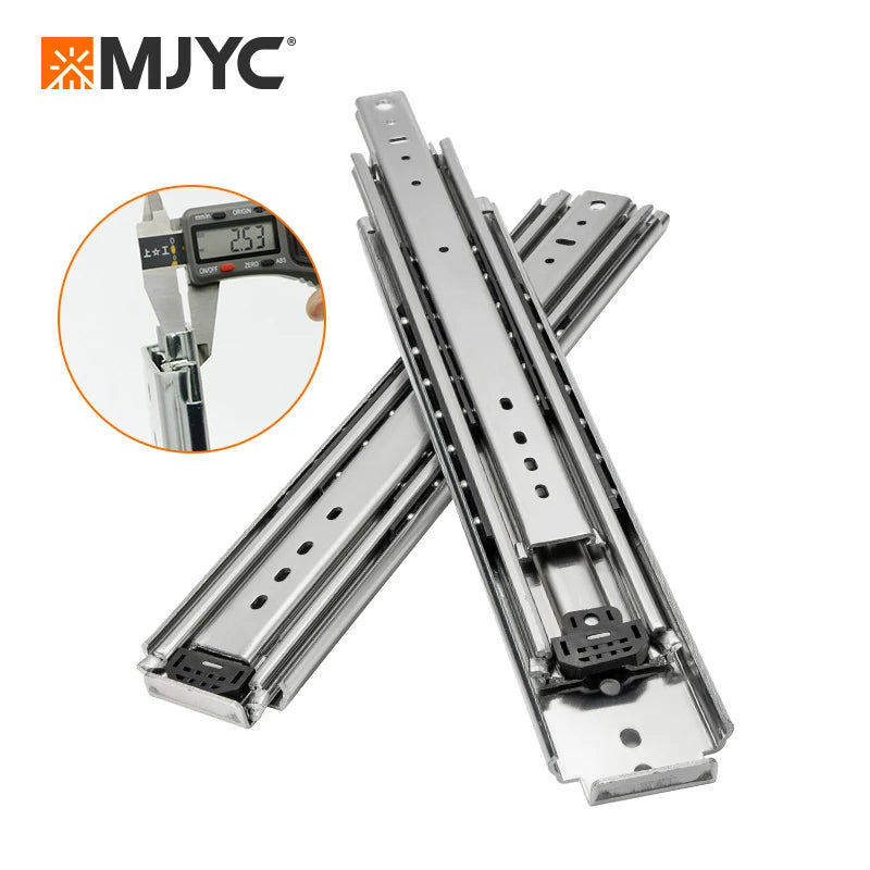 76mm Full Extension 120kg Locking Industrial Heavy Duty Telescopic Drawer Slides