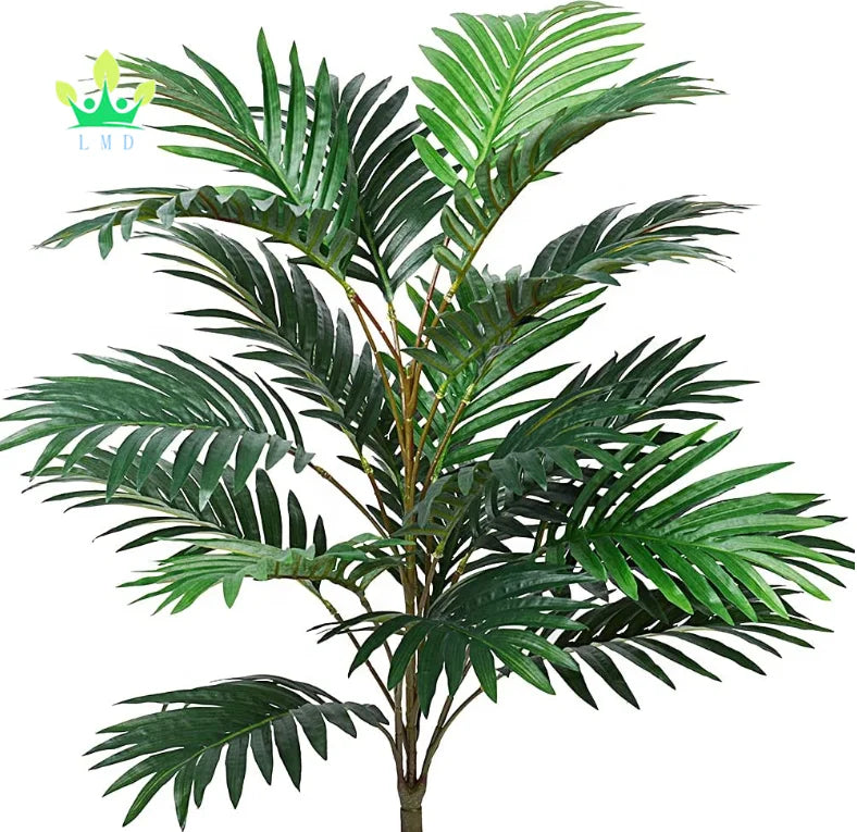 Artificial Tropical Leaf Faux Silk Palm Frond Plant Natural Touch Green Indoor Christmas Chinese New Year Wedding Festive