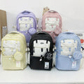 Beautiful Purple Animal Print Polyester School Small Fancy Embroidered Personalized Plaid Hand Backpack for Girls
