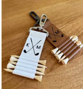 Factory Ready Stock PU Leather Golf Tee Holder for Bag Belt Luxury Leather Gift for Golfer Men Women logo Not Included
