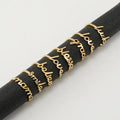 Personalized 18K Gold Stainless Steel Fashion Ring Titanium Steel Open Design Engraved Message Hypoallergenic Non-Tarnishing for