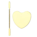 Stainless Steel Silver Heart Shape 4.2x3.2cm Hard Makeup Palette Spatula with Customized Logo