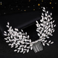 Miallo 2Colors Bridal Wedding Side Comb Hand Woven Rhinestone Hair Comb Accessories Prom Party Jewelry