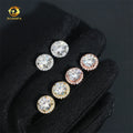 Hot Selling D Color VVS 2ct Center Diamond Halo 925 Sterling Silver Stud Soissanite Earrings