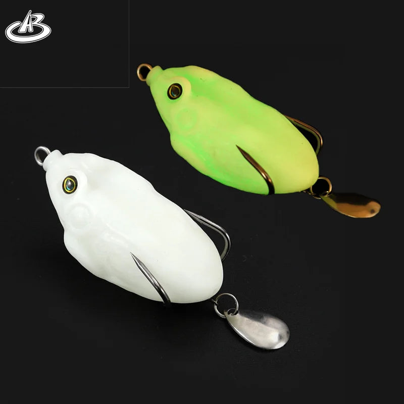 Hangxiang Plastic Handmade Frog Glow Fishing Lures Bait Blank Artificial Soft Lure Fishing Tackle