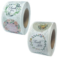 Customized Envelope Label Sticker Color Printing Flower Pattern Paper Sticker