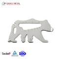Custom Outdoor Gadget Bear Shape 12 IN 1 Camping Multi Pocket Wallet Tool Card