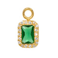 Gemnel Private Custom Gold Cubic Zirconia Emerald Baguette Mix Match Charm DIY Earrings