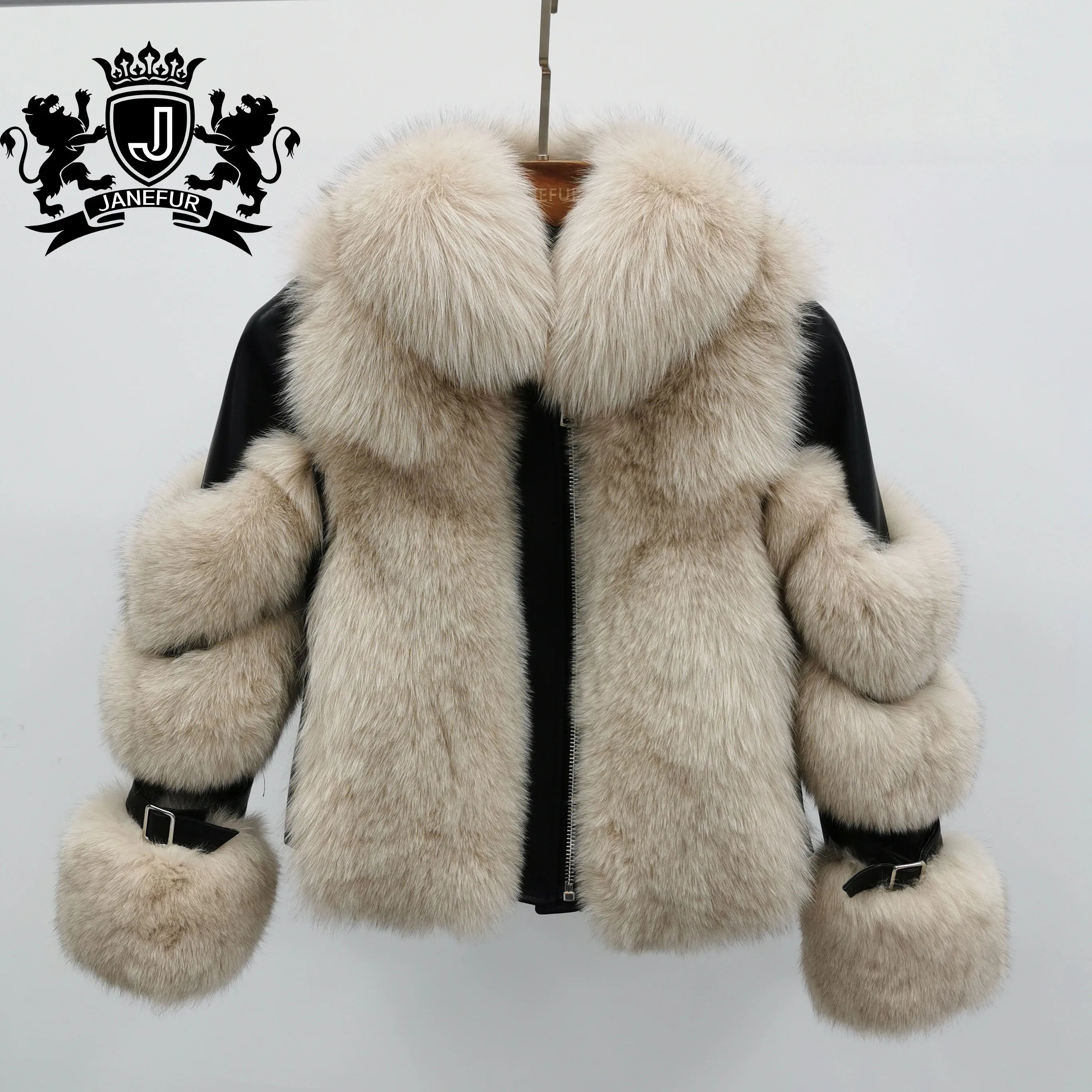 Hot Sale Luxury Winter Fur Jacket Real Fox Fur Coat for Women Luxury Genuine Leather Fox Fur Coat