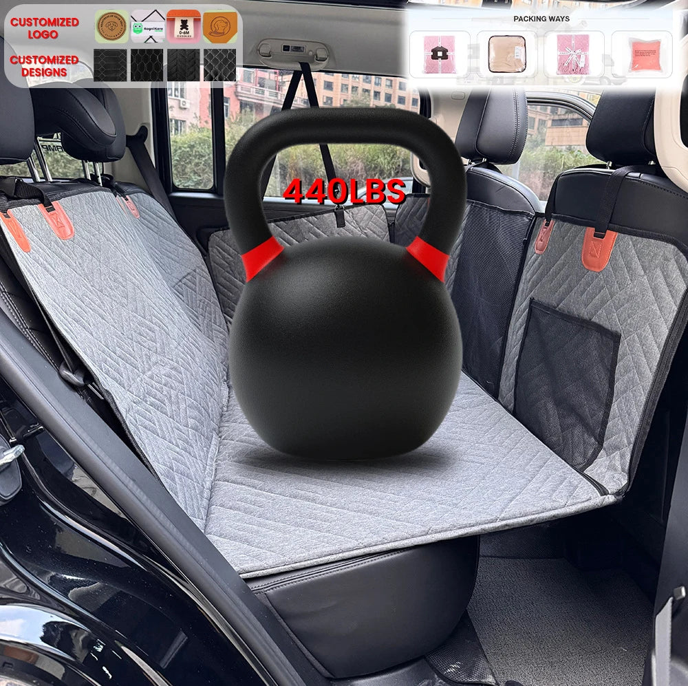 In Stock Large Space 440Lbs Truck Dogs Back Seat Extender Waterproof  Dog Car Seat Cover Hard Bottom