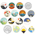 Travel Life Journey Enamel Pins Custom Plane Landscape Outdoor Travel Metal Pins Cute Cartoon Badge for Gift Kids Friends