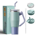 Hot Sale 32oz/40oz Straw Tumbler with Customized Color logo Special and Gorgeous Shape Double Wall Stainless Steel Cup