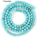 Natural Stone Turquoise Loose Beads Natural Precious 4mm 6mm 8mm 10mm 12mm Quartz Crystal Stone for Jewelry Making