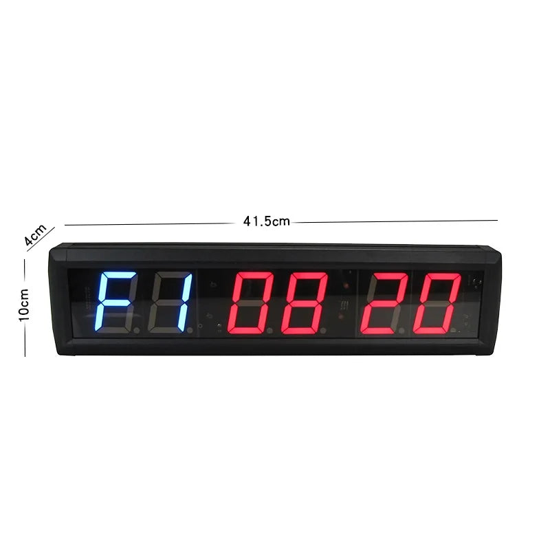 Indoor Home Single Person Training 2.3 Inch Display Digital Countdown Interval Clock LED Workout Gym Timer with Remote Control