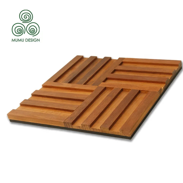 MUMU MDF Architectural Design Textured Decorative Interior Insulated Restaurant Wooden Veneer Wall Akupanel