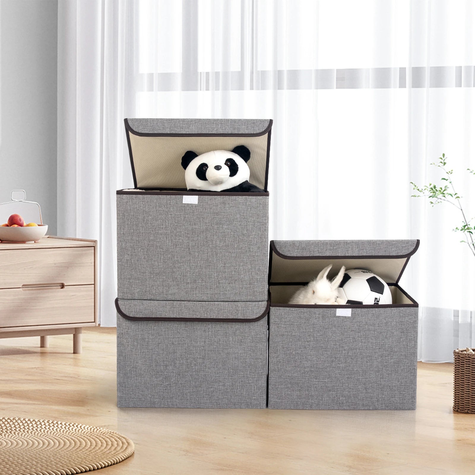 Large Storage Baskets Bins With Lids Storage Baskets for Organizing Home Closet Organizers Cubes for Clothes Toys Blanket