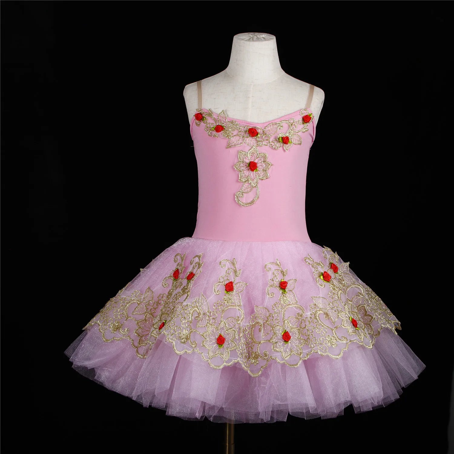 Children's Dance Pompadour Dress Performance Girls' Ballet Training Costume