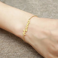 Mother's Day Real 18k Gold Plated Titanium Steel Letter MAMA Necklace Bracelet Ring Tarnish Free Stainless Steel Mama Bracelet