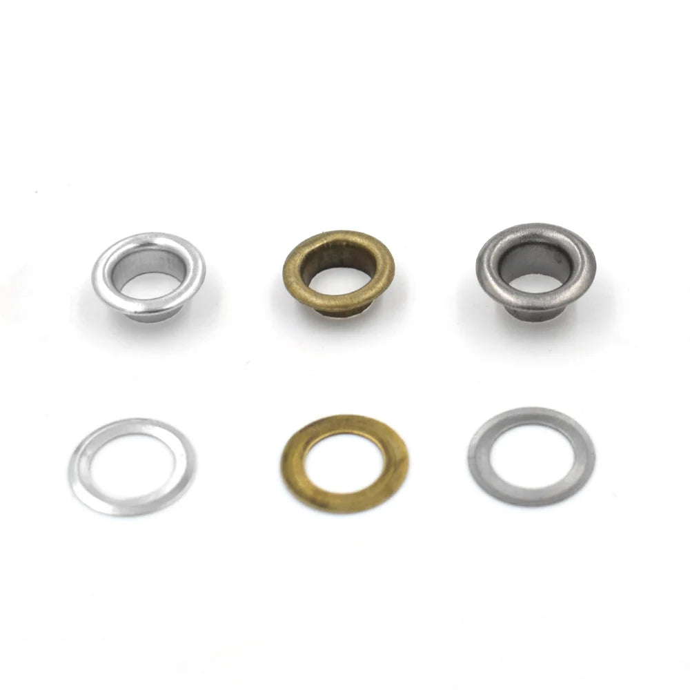 6 mm Eyelets Metal Holes High-strength Material Rivets Ventilation Holes Silver Metal Canopy Cloth Rope Hole Leather Rivets