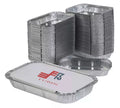 Factory Custom Grill Catering Rectangle Tray With Lid Aluminium Containers Pans Aluminum Foil Container