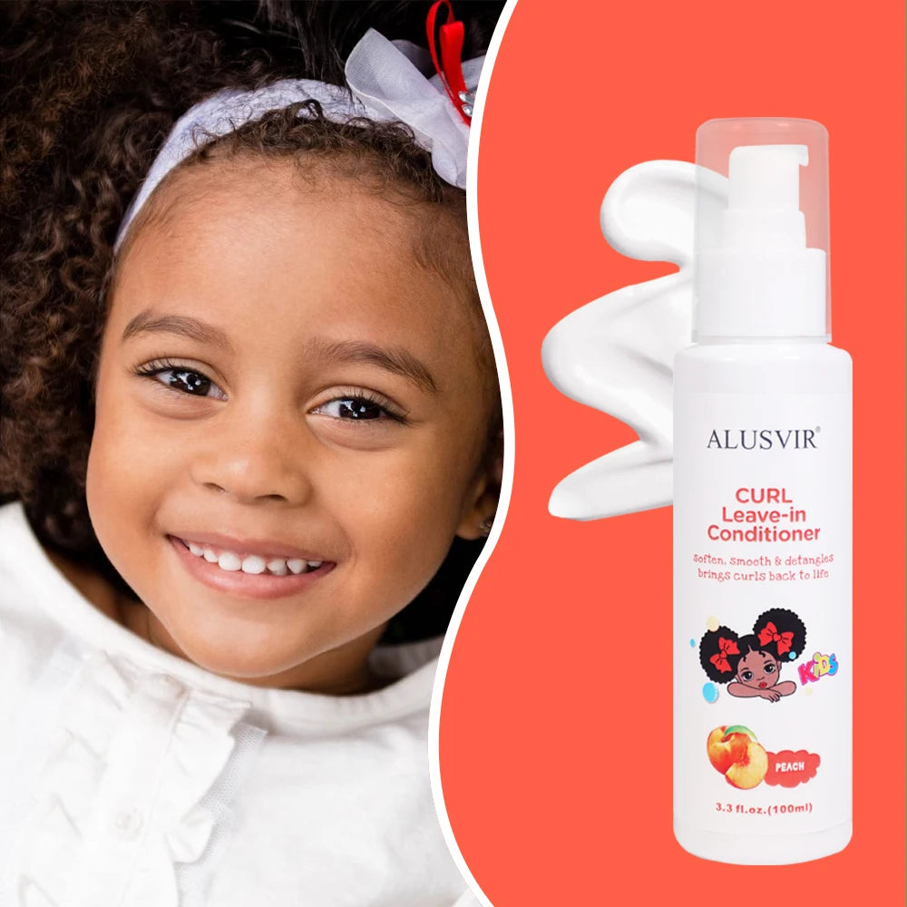 Kids Best Organic Hair Care & Styling Products Curly Set Leave in Hair Cream for Black Kids Private Label