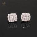 Pass Diamond Tester Hip Hop Iced Out Jewelry Screw Back Men 925 Silver Moissanite Earrings