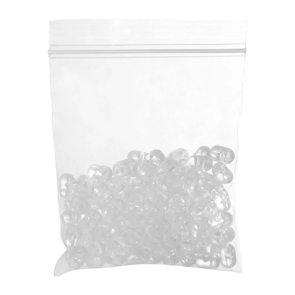 100PCS Fishing Beads Transparent Double Cross Hole Beads Hard Clear Beads Sets Fishing Lures Hard Lures
