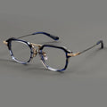 Handmade Optical Pure Titanium Eyeglass Frames Vintage Square Plate Tortoiseshell Flat Nearsighted Eyeglasses Frame