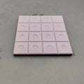 4 Inch 7mm Thick Ceramic Permeable Square Coral Frag Tile Breakable 2L Volume JINAN NOVA Brand for Aquarium Marine Tank