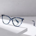 Optical Glass Spectacle Frames Fashion Optical Acetate Prescription Eyeglasses Metal Cat Eye Optical Glasses Frame for Women