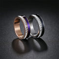 2025 Fashion Custom Lover 18k Gold Plated Silver Ring Women Crystal Diamond Stainless Steel Jewelry Rings