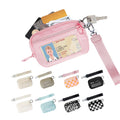 Custom logo Nylon Pouch Wristlet Wallet Dual Pouch Wristlet Change Pouch Zippered Credit Card Holder With Strap Christmas Gift
