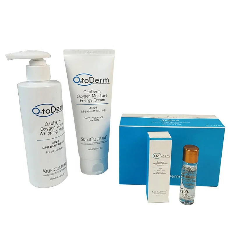 O2toDerm Skin Care Cream Facial Mask Ampoules Spray Serum Oxygen Jet Skin Rejuvenation Vitamin C OEM/ODM Products