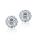 Dainty Moissanite Earrings for Women 925 Sterling Silver Simple Fashion Jewelry Stud Style Gift