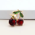 Jachon New Cute Cherry Brooch Schoolgirl Fruit Cardigan Anti-lighting Pin Bag Buckle Small Suit Accessories