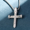 Hot Sale Bling 18K 14K Gold Plated Brass Full CZ Diamond Jewelry Iced Out Nail Cross Pendant Necklace for Men