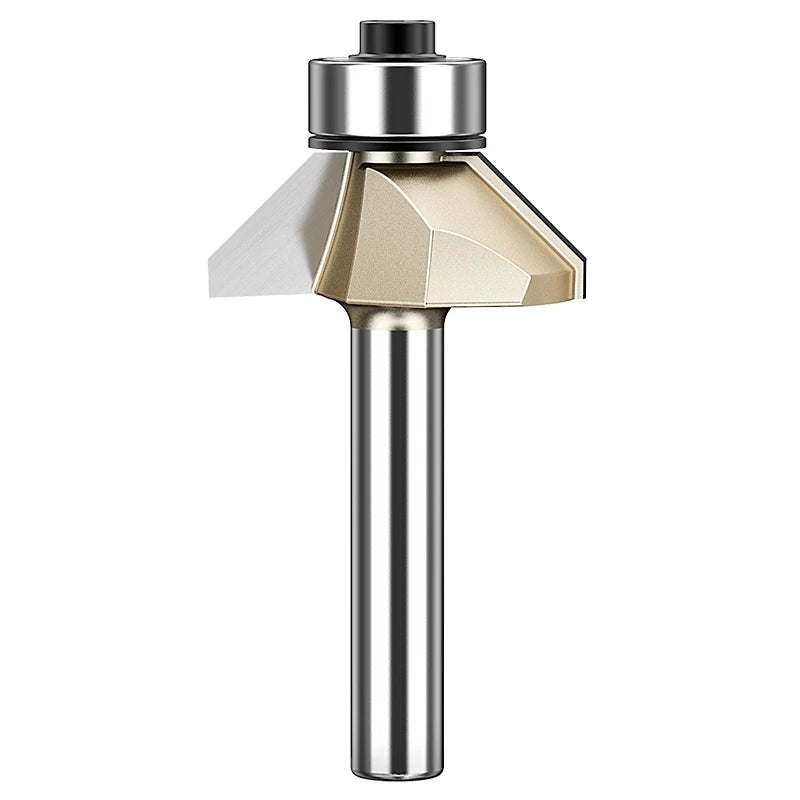 Huhao High Milling Cutter with Bearing V Cutting Bit Cnc Router Bits Trimming Machine for Woodworking