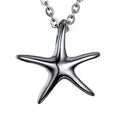 Vintage Christian Stainless Steel Starfish Cremation Urn Pet Memory Necklace Ashes Pendant Keepsake