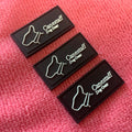 Customized Sew on Black PVC Rubber Label for Coatproduct Brand logo PVC Name Rubber Tag for Band