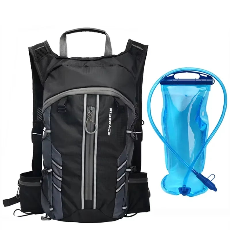 RIDERACE 10L Portable Bicycle Bags Water Bag Waterproof Sport Riding Climbing MTB Road Bike Climbing Pouch Hydration Backpack