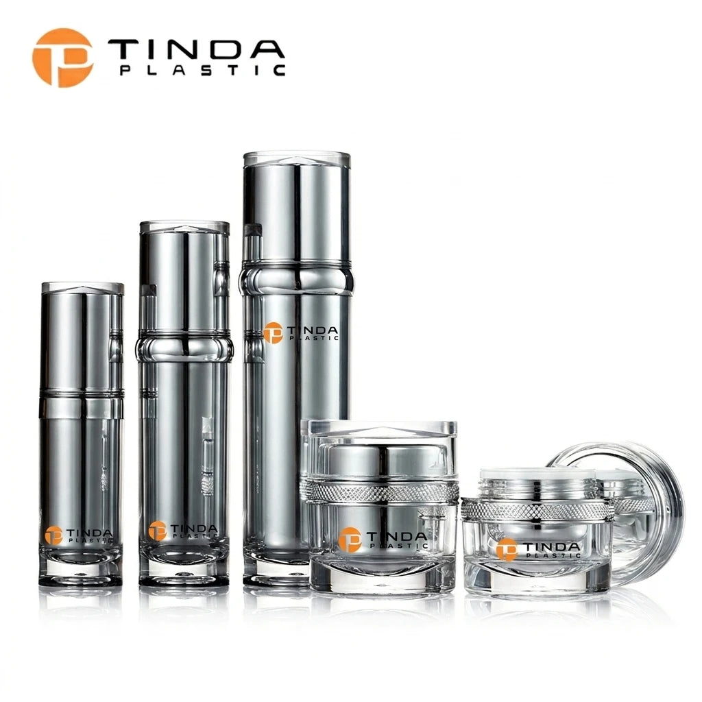 Luxury Shape OEM Color Acrylic Recyclable Screen Printed Multi-Capacity Skincare Packaging Pump for Lotion & Serum