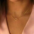 Women's Dainty Stainless Steel 18K Gold Plated Cross Heart Pendant Necklace Fine Jewelry with Charm Chain Choker