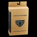 Custom Embossed Matt Laminated Eco-friendly Recycled Kraft Paper Rigid Folding Men's Underwear Packaging Box Clear Window