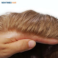 HS1 Single Knots Durable Nature Hairline 0.08mm Thin Skin Hair System Toupee
