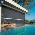SunShade Outdoor Roller  Blinds PVC Fabric  and Transparent Screen Beautiful with Patio