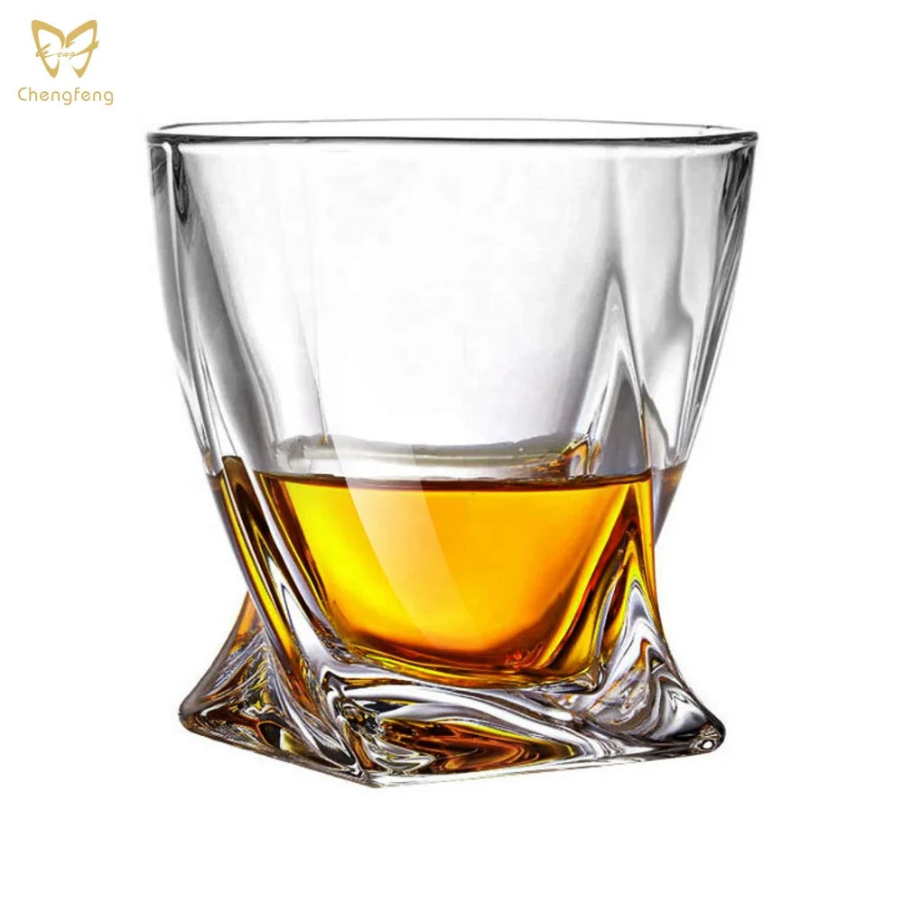 Old Fashioned Twisted Whiskey Rocks Glasses