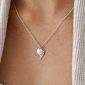 Dainty Memorial Jewelry 925 Sterling Silver Personalized Initial Disc Angel Wing Necklace Wholesale