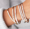 HOT Wholesale Custom Bracelets Engraved Logo Jewelry 14k Gold Plated Cuff Bracelets Bangles Women 316 Stainless Steel Jewelry