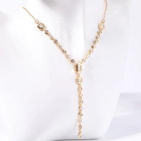 Waterproof Gold 18K Pendant Trendy Necklace 2023 Women's Stainless Steel Natural Stone Women Necklace Jewelry